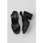 Bueno Shoes 01WY12300 Siyah Deri Kadın Topuklu Ayakkabı