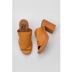 Bueno Shoes 01WY12306 Turuncu Deri Kadın Topuklu Terlik