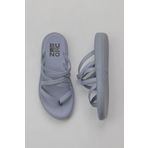 Bueno Shoes 01WY2317 Mavi Deri Kadın Parmak Arası Terlik