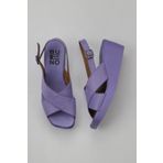 Bueno Shoes 01WY2411 Lila Deri Kadın Dolgu Topuklu Sandalet