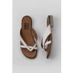 Bueno Shoes 01WY2507 Beyaz Kırık Deri Kadın Düz Terlik