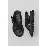 Bueno Shoes 01WY5408 Siyah Deri Kadın Sandalet