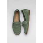 Bueno Shoes 01WY6000 Yeşil Süet Kadın Loafer