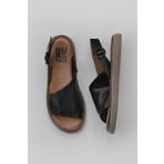 Bueno Shoes 01WY6609 Siyah Deri Kadın Sandalet
