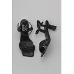 Bueno Shoes 01WY6800 Siyah Deri Kadın Topuklu Sandalet