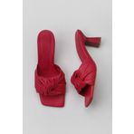 Bueno Shoes 01WY6803 Fuşya Deri Kadın Topuklu Terlik