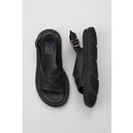 Bueno Shoes 01WY9407 Siyah Deri Kadın Sandalet