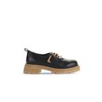 Bueno Shoes 01WZ1421 Siyah Taba Deri Kadın Klasik Ayakkabı