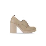 Bueno Shoes 01WZ3200 Vizon Deri Kadın Topuklu Ayakkabı