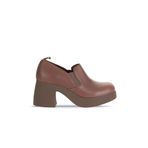 Bueno Shoes 01WZ7004 Vizon Koyu Deri Kadın Topuklu Ayakkabı