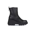 Bueno Shoes 01WZ8404 Siyah Deri Kadın Dolgu Topuklu Bot