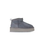 Bueno Shoes 05AG2074054 Mavi Süet Kadın Dolgu Topuklu Bot