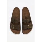 Bueno Shoes 05WT100 Haki Nubuk Deri Kadın Düz Terlik