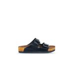 Bueno Shoes 05WT100 Siyah Açma Deri Kadın Düz Terlik