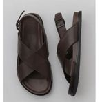Bueno Shoes 11S23261 Kahverengi Deri Erkek Sandalet