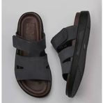 Bueno Shoes 11T23447 Antrasit Nubuk Erkek Düz Terlik