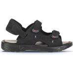 Bueno Shoes 25MS1405 Siyah Nubuk Deri Erkek Sandalet