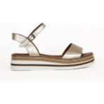 Bueno Shoes Altın Parlak Deri Kadın Düz Sandalet 01WQ1612 01WQ1612