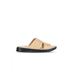 Bueno Shoes Bej Deri/deve Kuşu Erkek Düz Terlik 25mt2488