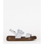 Bueno Shoes Beyaz Deri Kadın Düz Sandalet 01WE1901 01WE1901