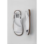 Bueno Shoes Beyaz Deri Kadın Düz Sandalet 01WY2005 01WY2005