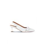 Bueno Shoes Beyaz Deri Kadın Topuklu Ayakkabı 01WA1306