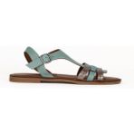 Bueno Shoes Gri Parlak Deri Kadın Düz Sandalet 01WE3602 01WE3602