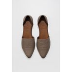 Bueno Shoes Gümüş Deri Kadın Düz Babet