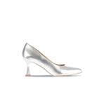 Bueno Shoes Gümüş Deri Kadın Topuklu Ayakkabı 01wa1401