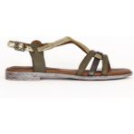 Bueno Shoes Haki Deri Kadın Düz Sandalet 01WY3401 01WY3401
