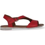 Bueno Shoes Kırmızı Deri Kadın Düz Sandalet 01WE2301 01WE2301