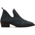 Bueno Shoes Lacivert Nubuk Kadın Topuklu Bot 01WD4001 01WD4001