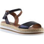 Bueno Shoes Lacivert Parlak Deri Kadın Düz Sandalet