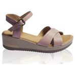 Bueno Shoes Lastikli Deri Kadın Dolgutopuk Sandalet 9L3303 - Gül Kurusu