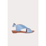 Bueno Shoes Mavi Açık Deri Kadın Düz Sandalet - Açık Mavi
