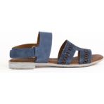 Bueno Shoes Mavi Koyu Alf Süet Kadın Düz Sandalet 01WE2304 01WE2304