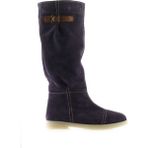 Bueno Shoes Mor Süet Kadın Düz Çizme
