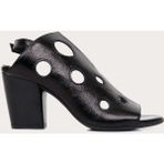 Bueno Shoes Parlak Deri Siyah Kadın Topuklu Sandalet - Siyah - Rugan