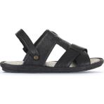 Bueno Shoes Siyah Baskılı Deri Erkek Sandalet 25MS1411 25MS1411 - Siyah Deri Rugan