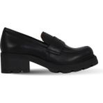 Bueno Shoes Siyah Deri Kadın Dolgu Topuklu Ayakkabı 01WF0800 01WF0800