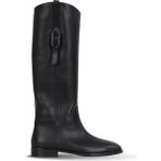 Bueno Shoes Siyah Deri Kadın Düz Çizme 30WC25553 30WC25553