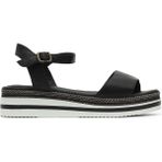 Bueno Shoes Siyah Deri Kadın Düz Sandalet 01WQ1612 01WQ1612
