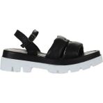 Bueno Shoes Siyah Deri Kadın Düz Sandalet 01WU7301 01WU7301
