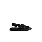 Bueno Shoes Siyah Deri Kadın Düz Sandalet 01wy9403