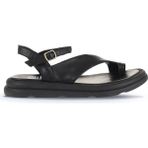 Bueno Shoes Siyah Deri Kadın Parmak Arası Sandalet 01WA2602 01WA2602