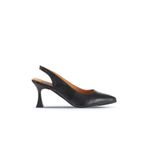 Bueno Shoes Siyah Deri Kadın Topuklu Ayakkabı 01wa1400