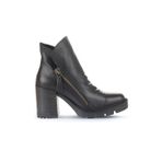Bueno Shoes Siyah Deri Kadın Topuklu Bot 01wz0801