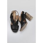Bueno Shoes Siyah Deri Kadın Topuklu Sandalet 01wn6403 01WN6403