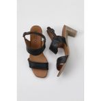 Bueno Shoes Siyah Deri Kadın Topuklu Sandalet 01WU11100 01WU11100
