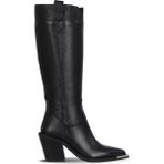 Bueno Shoes Siyah Flotter Deri Kadın Topuklu Çizme 33WC20005 33WC20005